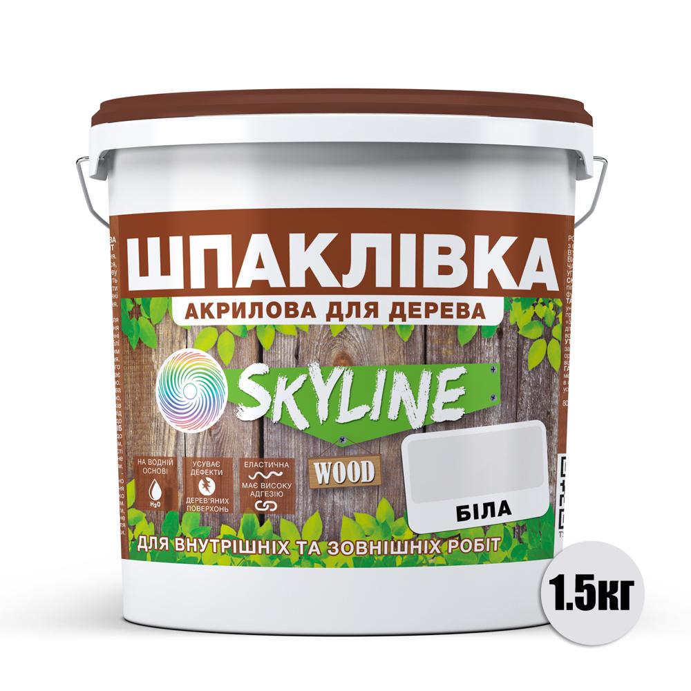 Шпаклівка акрилова Skyline Wood для дерева 14 кг Білий - фото 2