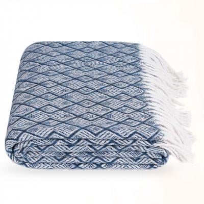 Плед жасмин 140х200 см Синий