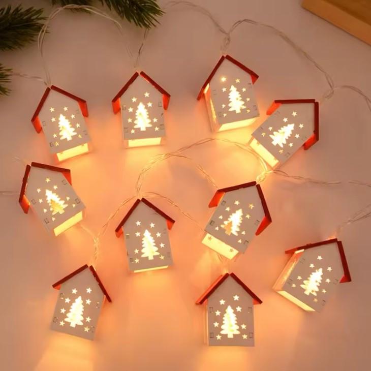 Гірлянда Будиночки ялинка 2 м 10 LED ламп на батарейках Жовтий (2379398138) - фото 3 Гірлянда Будиночки ялинка 2 м 10 LED ламп на батарейках Жовтий (2379398138) - фото 3