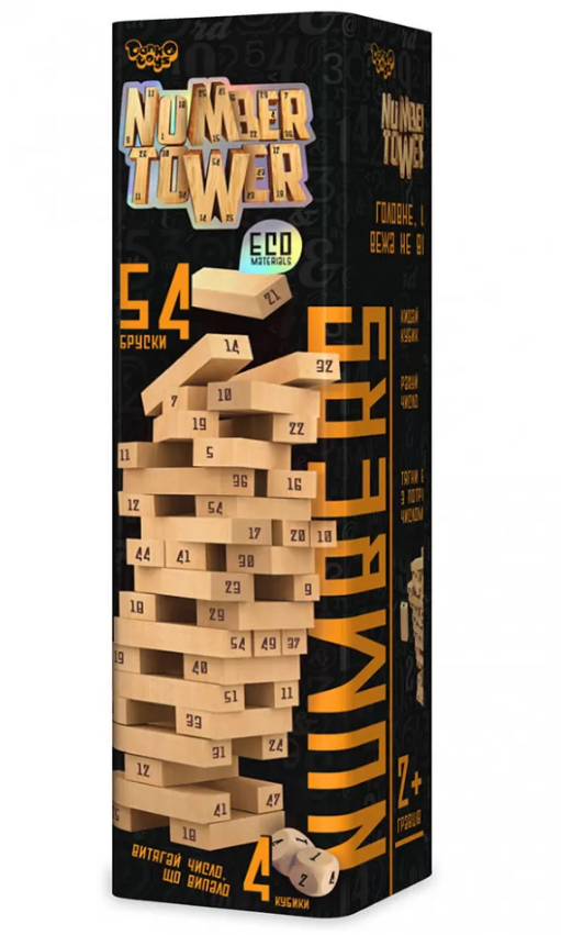 Гра настільна Danko Toys NT-01 number tower (18865)