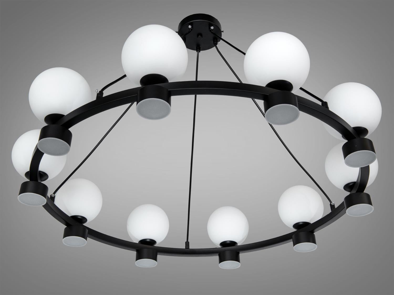 Люстра подвесная 20 источников света Черный (LQ7121/20BK) Люстра подвесная 20 источников света Черный (LQ7121/20BK)