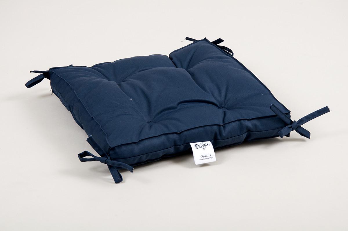 Подушка на стул Lotus 40х40х5 Optima с завязками Синий (2000022086172)