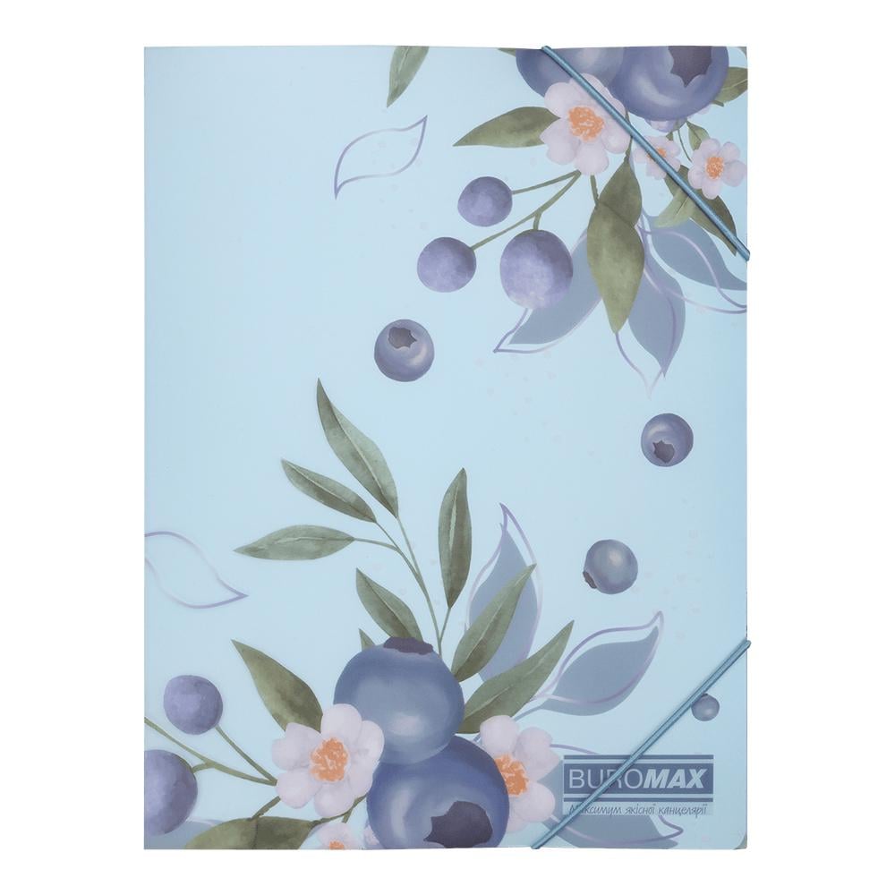 Папка Buromax Blueberry Arabeski на резинках A5 полипропилен Синий (BM.3907-17)