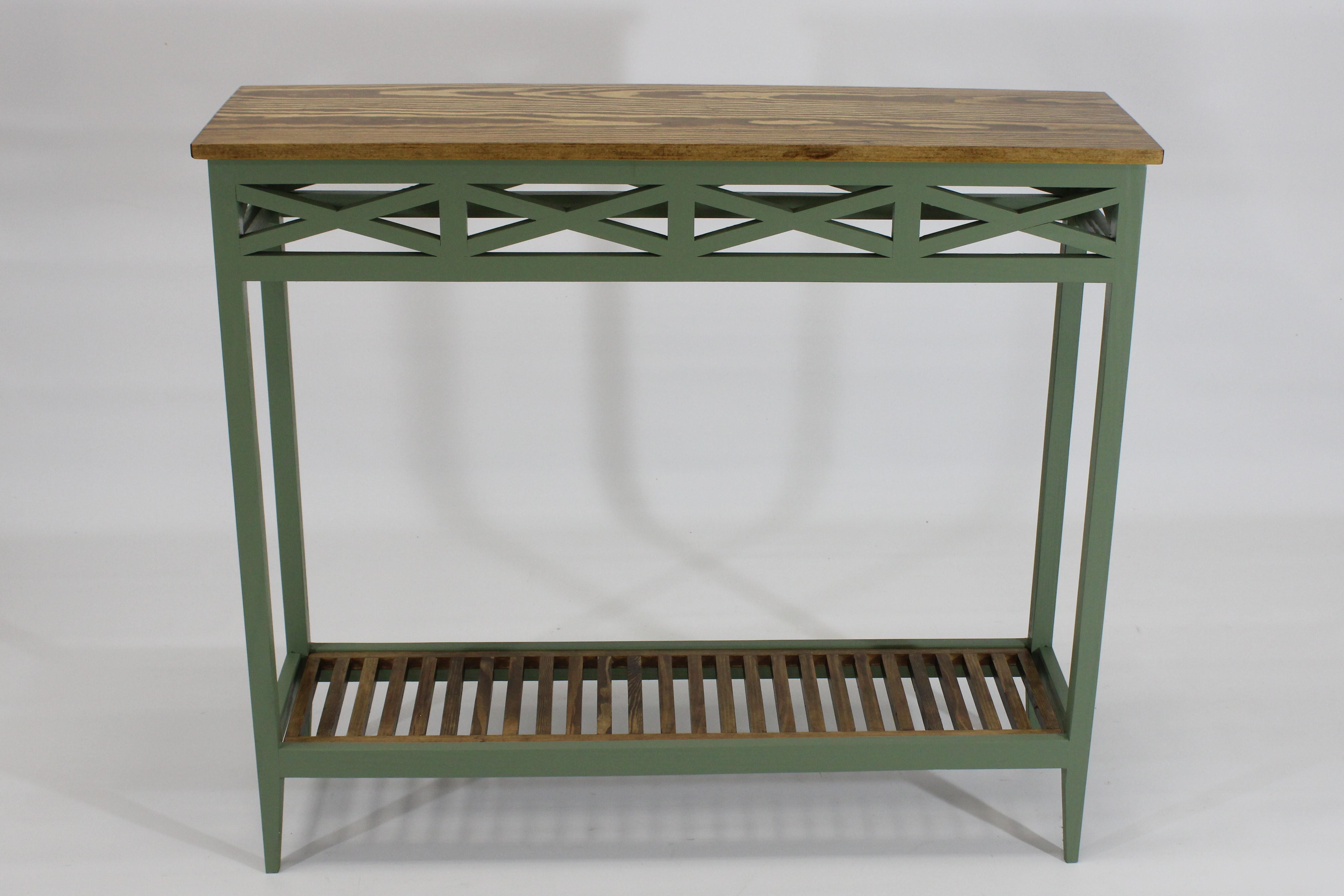 Столик консольный Версаль 4К Изумрудный/Орех светлый (071426)