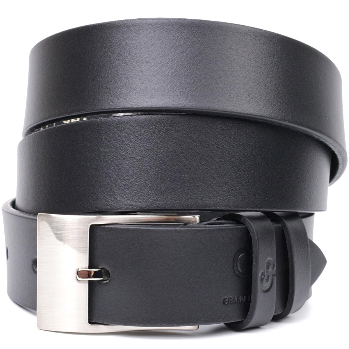 Пояс брючный Grande Pelle Belt 11688 из натуральной кожи Черный