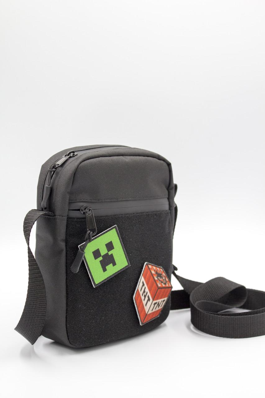 Сумка через плече дитяча Майнкрафт з 2 патчами (2379127148) - фото 2 Сумка через плече дитяча Майнкрафт з 2 патчами (2379127148) - фото 2