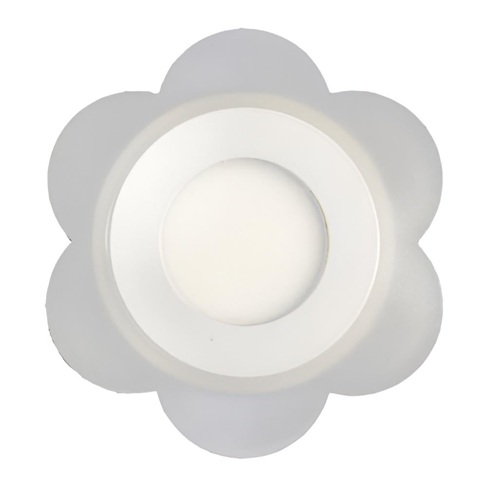 Панель LED Lemanso Молочна ромашка 3W + 3W 350Lm 4500K з червоною підсвіткою (LM908)