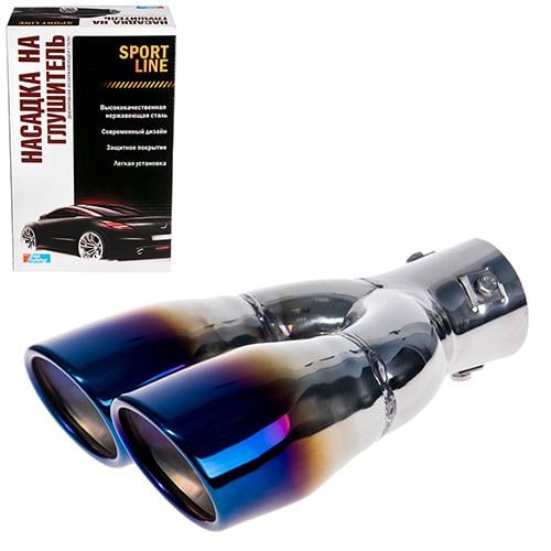 Насадка на глушитель НГ-0117-BL внутренний 56х229 мм внешний 81x66 мм