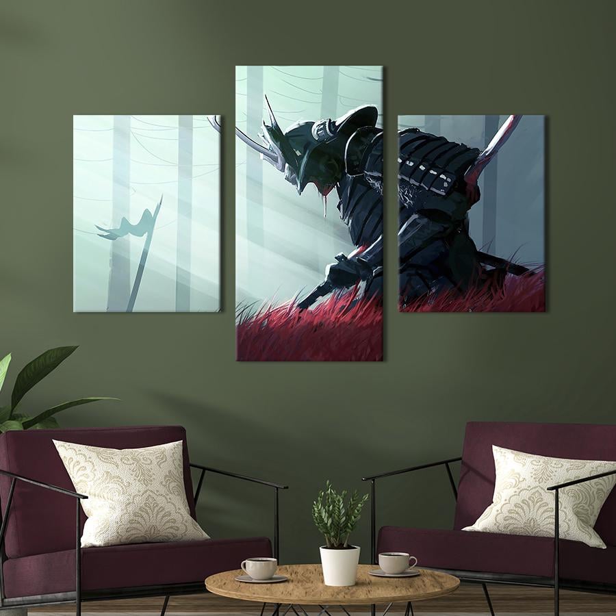 Картина для интерьера Смерть самурая 66x40 см (675-32)