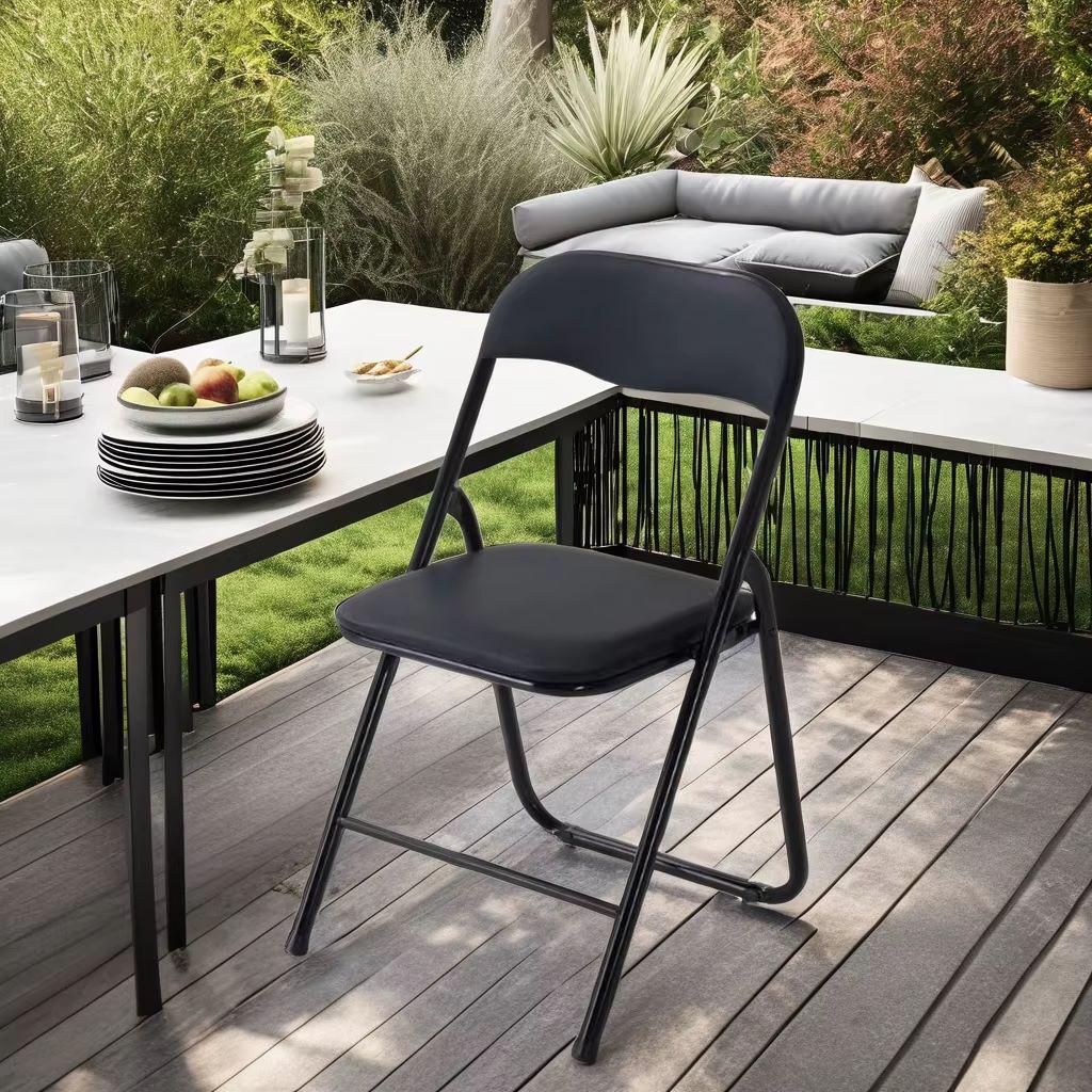 Стілець складаний TIKO Intarsio екокожа/метал Чорний (28710776) - фото 13 Стілець складаний TIKO Intarsio екокожа/метал Чорний (28710776) - фото 13