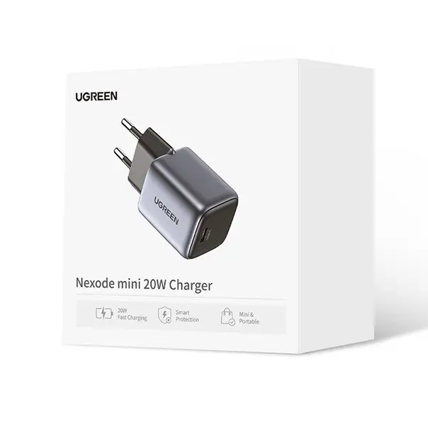 Зарядное устройство сетевое UGREEN CD318 Nexode mini 20W Charger EU (UGR-90664)