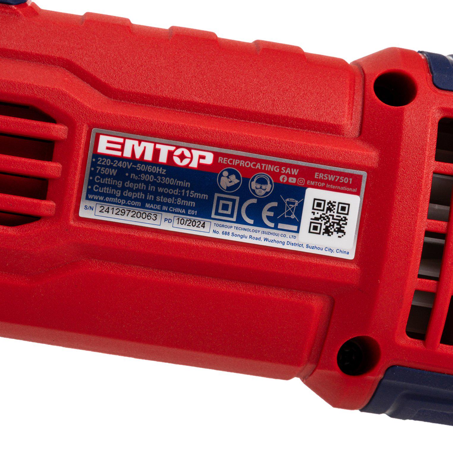 Пила шабельна EMTOP ERSW7501 - фото 3
