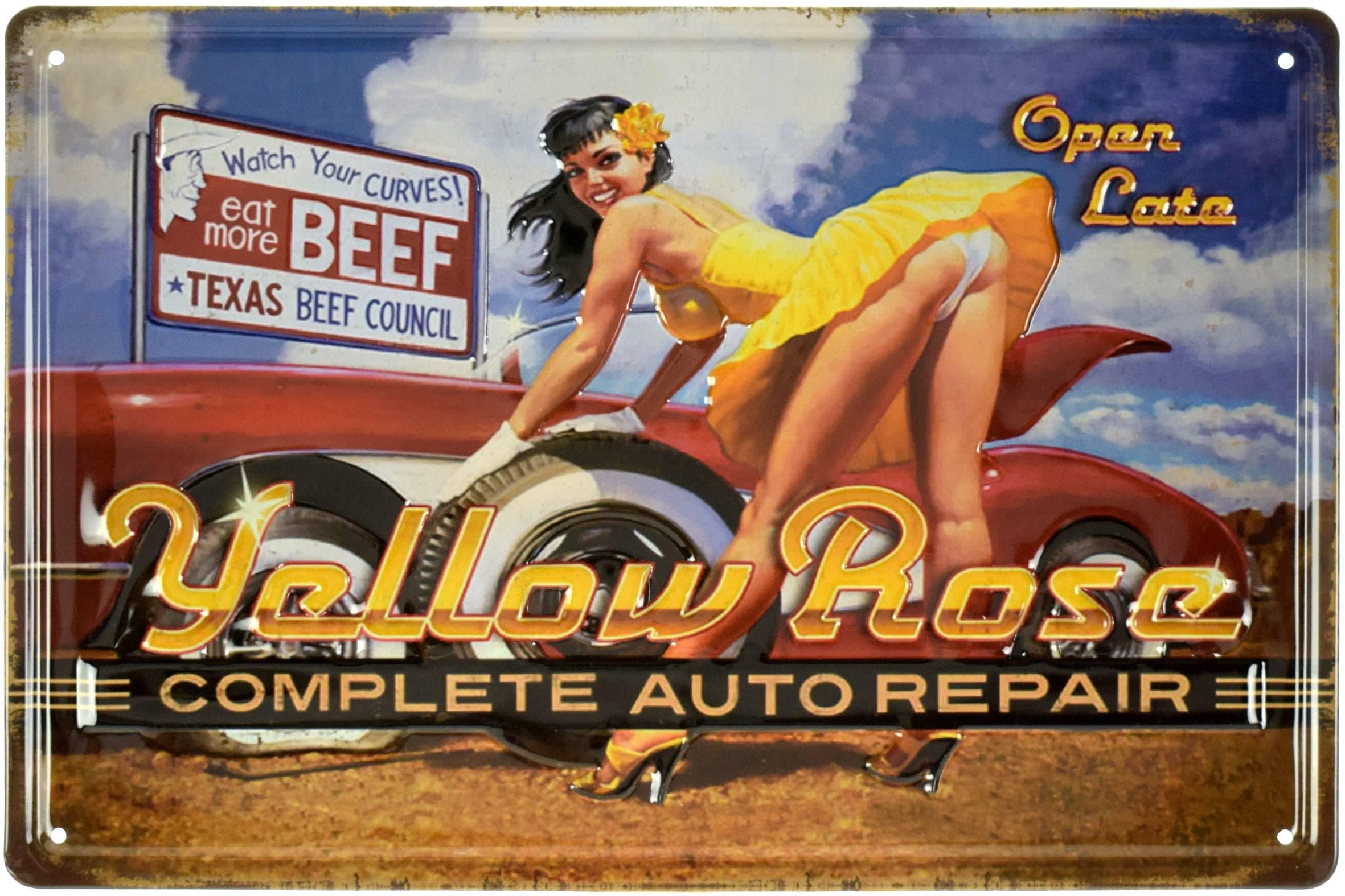 Табличка металева Їжте Більше Яловичини Pin Up 20x30 см