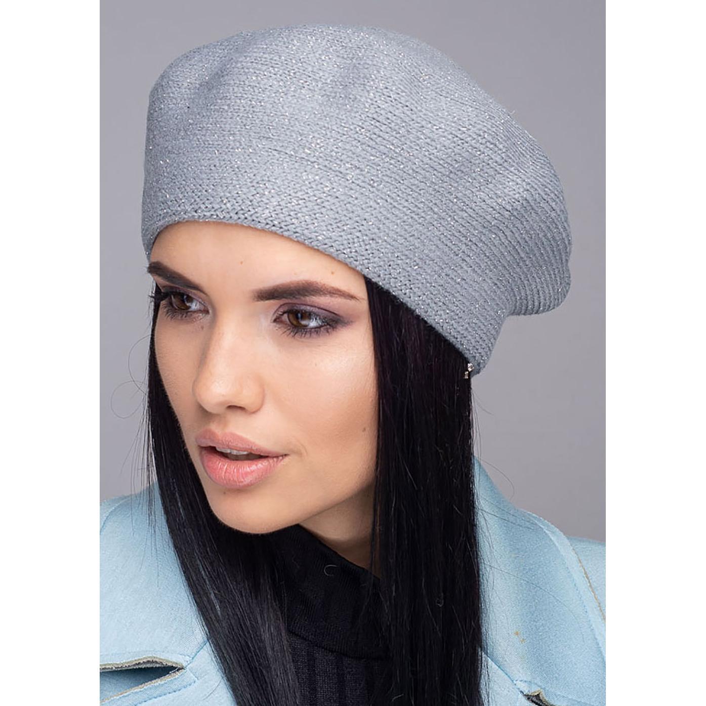 Берет ангоровый женский Leks Лаура one size Металл