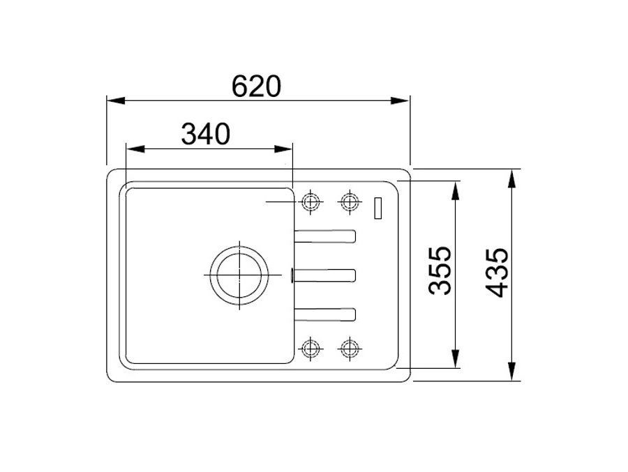 Мийка для кухні Adamant Slim (grey-04) 62х43,5х20 см - фото 2