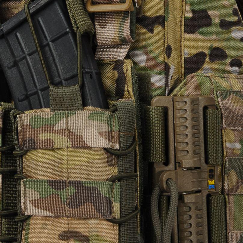 Плитоноска женская Warmor gen3 FL for Ladies С подсумками под магазины АК и быстрым боковым и верхним сбросом без плит Мультикам - фото 11