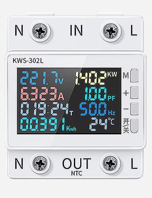 Счетчик электроэнергии однофазный Occkic KWS-302 WiFi 170-300 Вт Белый (24160640)