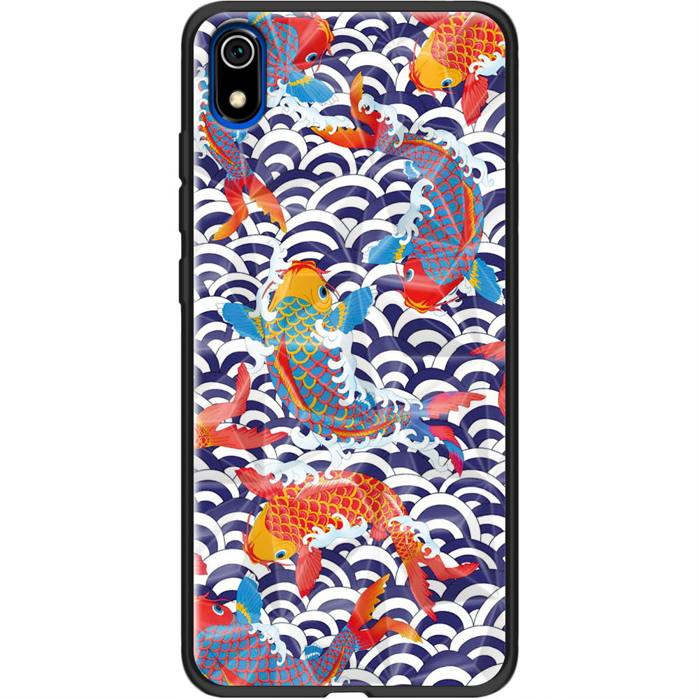 Чохол Boxface Xiaomi Redmi 7A Koi Fish Чорний силікон із призмою(37400-up2477-37869)