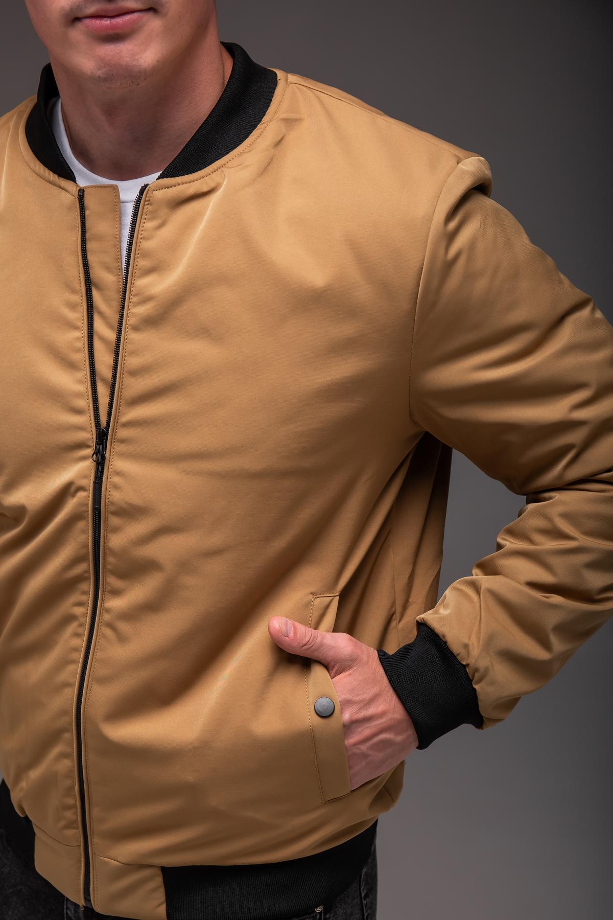 Бомбер мужской весенне-осенний утепленный 3XL Койот (2407/1/4) - фото 3