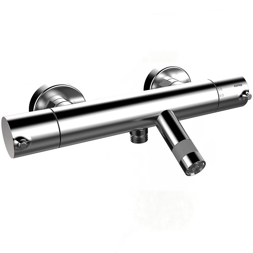 Смеситель для ванны GRB Time 47231470 с термостатом Хром (143140) Смеситель для ванны GRB Time 47231470 с термостатом Хром (143140)