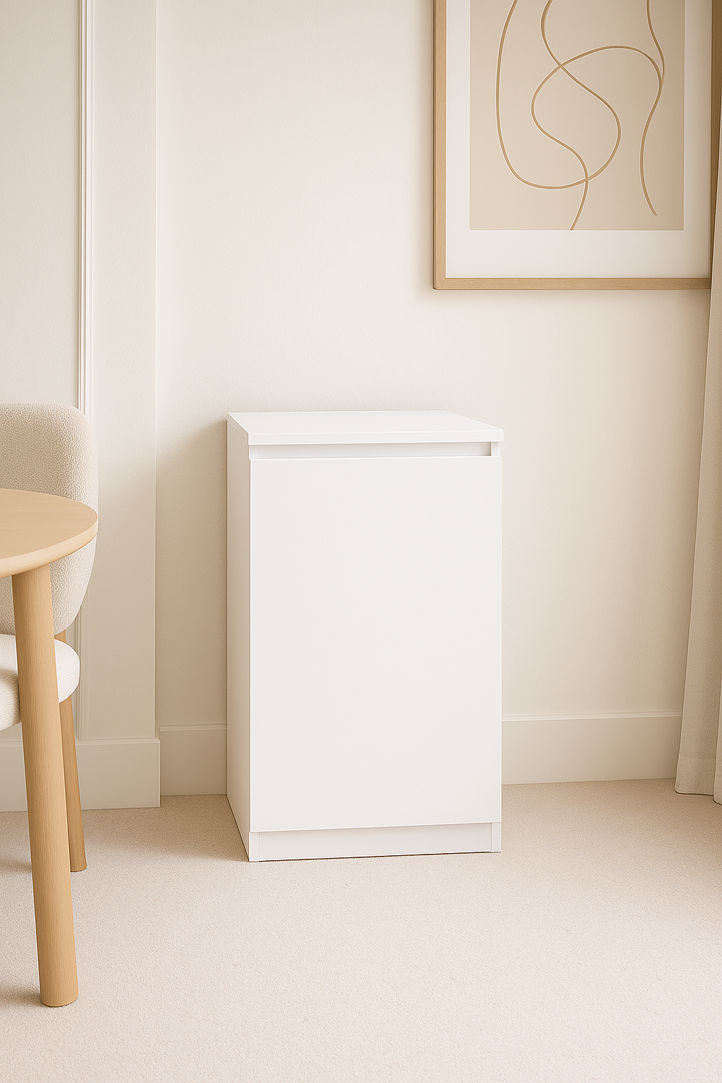 Тумба прикроватная MEBEX 50х40х77,4 см Белый (VS3D500WH) - фото 1 Тумба прикроватная MEBEX 50х40х77,4 см Белый (VS3D500WH) - фото 1