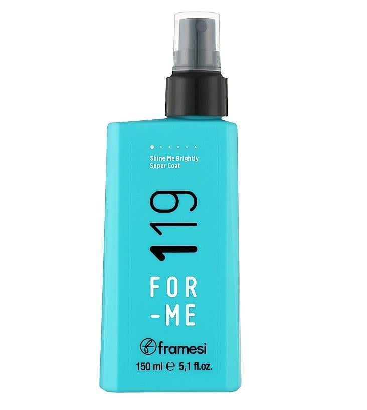 Спрей-блеск для защиты от влажности с эффектом гидроизоляции For-me 119 Shine Me Brightly Super Coat Framesi 150 мл (8032505879562)