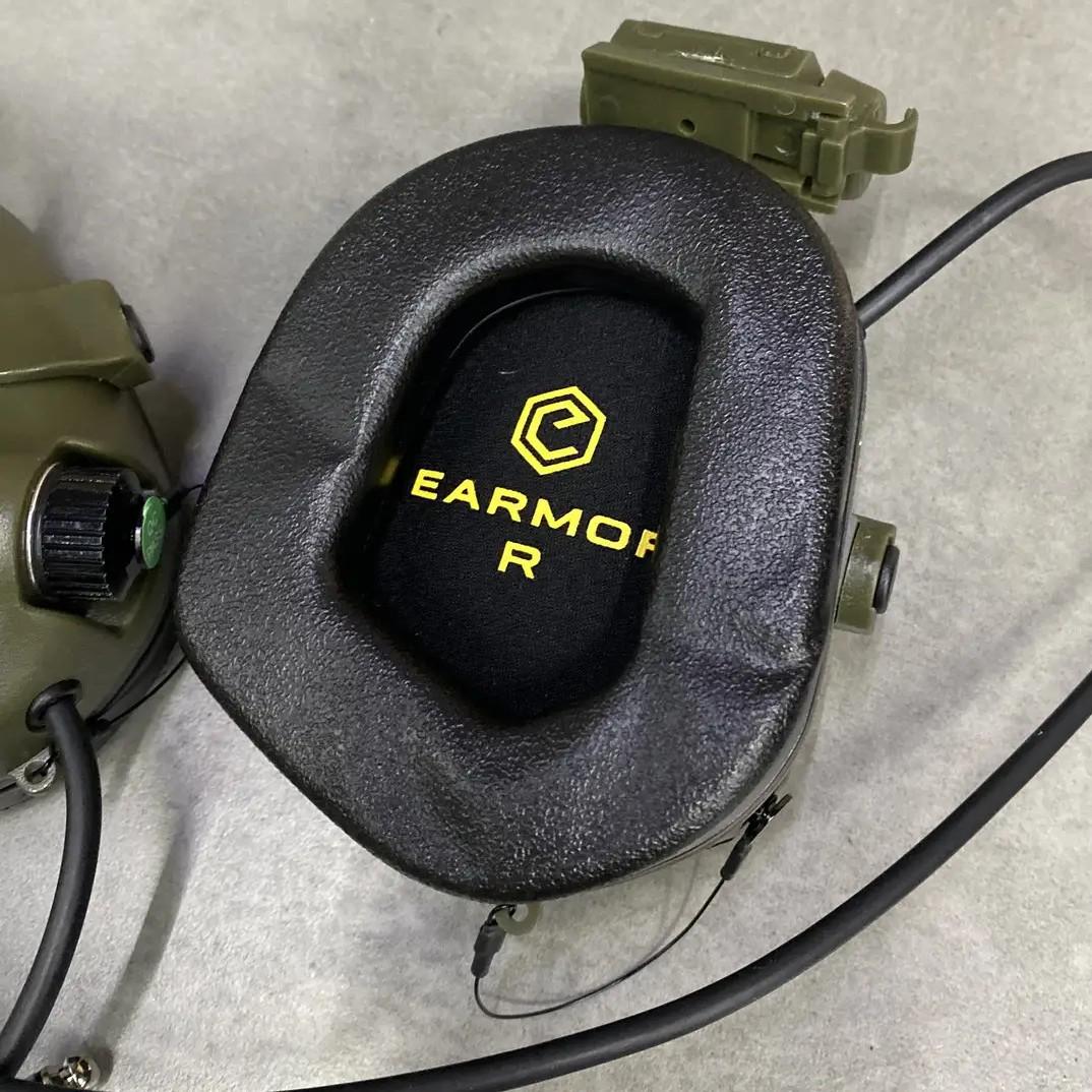 Навушники Earmor M32X активні зі знімним мікрофоном та кріпленням на шолом Олива (243816) - фото 3