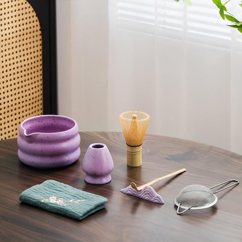 Набор для чая-матча Lesko SD5458 Matcha 7 пр. Purple (25714123) - фото 2