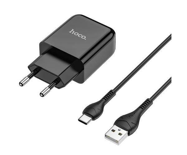 Устройство зарядное сетевое Hoco N2 USB 2,1 A Type-C 1 м Черный Устройство зарядное сетевое Hoco N2 USB 2,1 A Type-C 1 м Черный