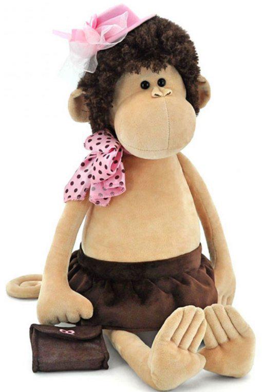 Мавпа у капелюшку та з сумочкою 75 см Orange