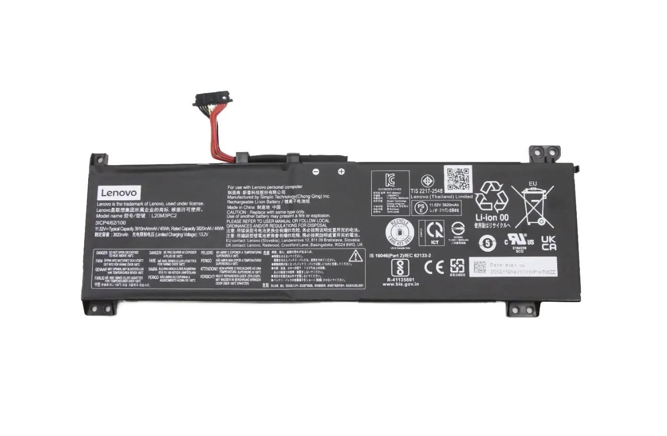 Батарея аккумуляторная L20C3PC2 для ноутбуков Lenovo IdeaPad Gaming 3-15ACH6 82K2/82MJ/3-15IHU6 82K1/82MG 45Wh (06055)