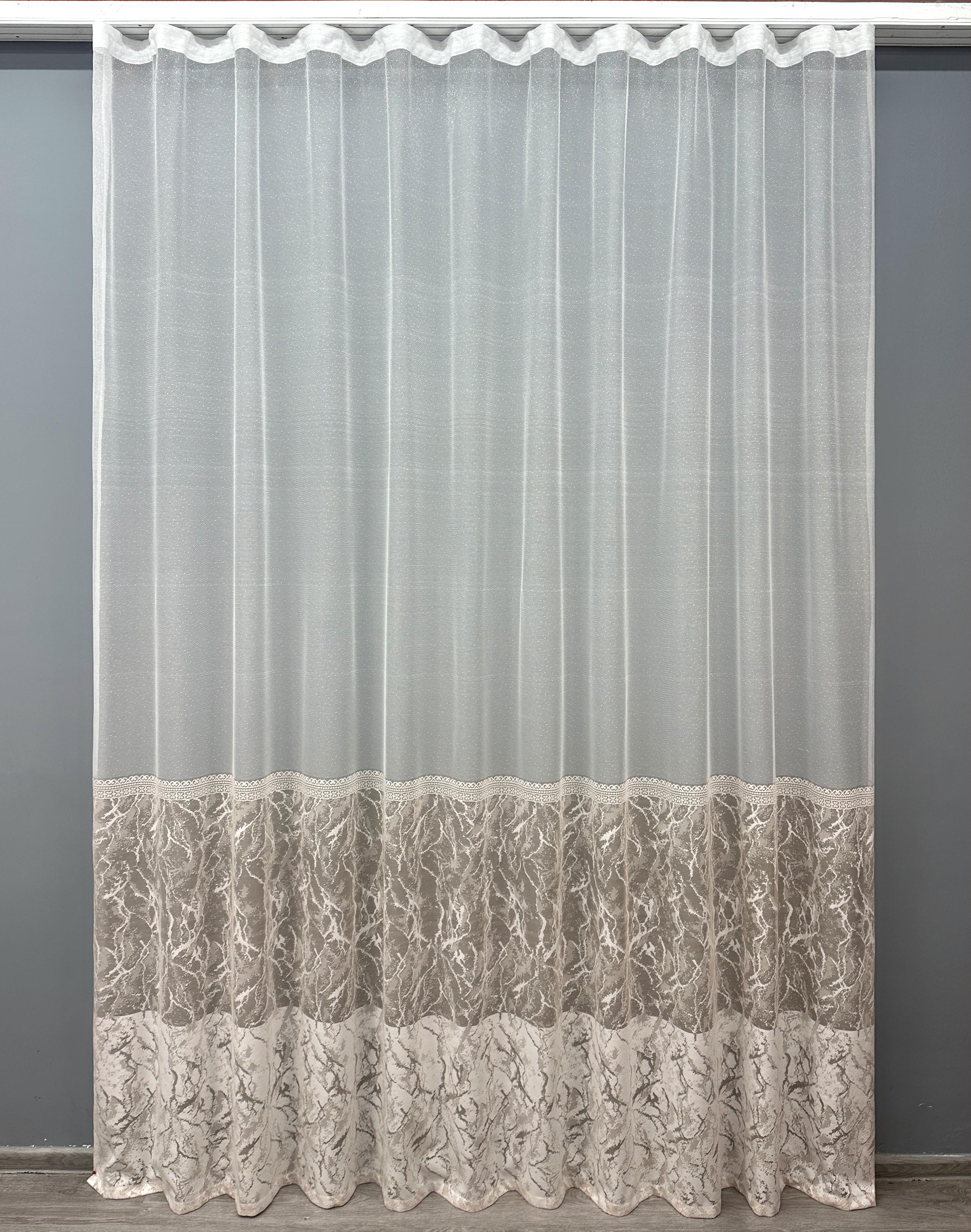 Тюль VR-Textil 1668т жаккард 300х270 см Белый/Бежевый (42-0690) Тюль VR-Textil 1668т жаккард 300х270 см Белый/Бежевый (42-0690)