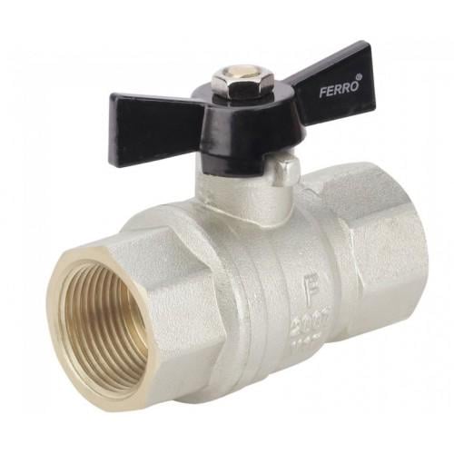 Кран кульовий Ferro Herkules KMH3 1" ВВ метелик (247587)