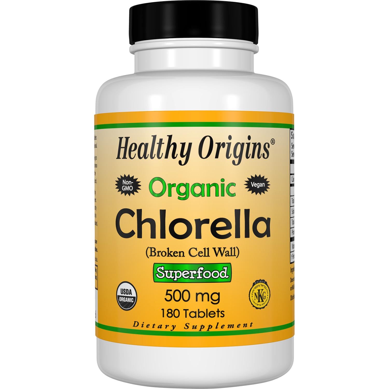 Органическая хлорелла 500 мг Healthy Origins 180 таблеток (HO88424)