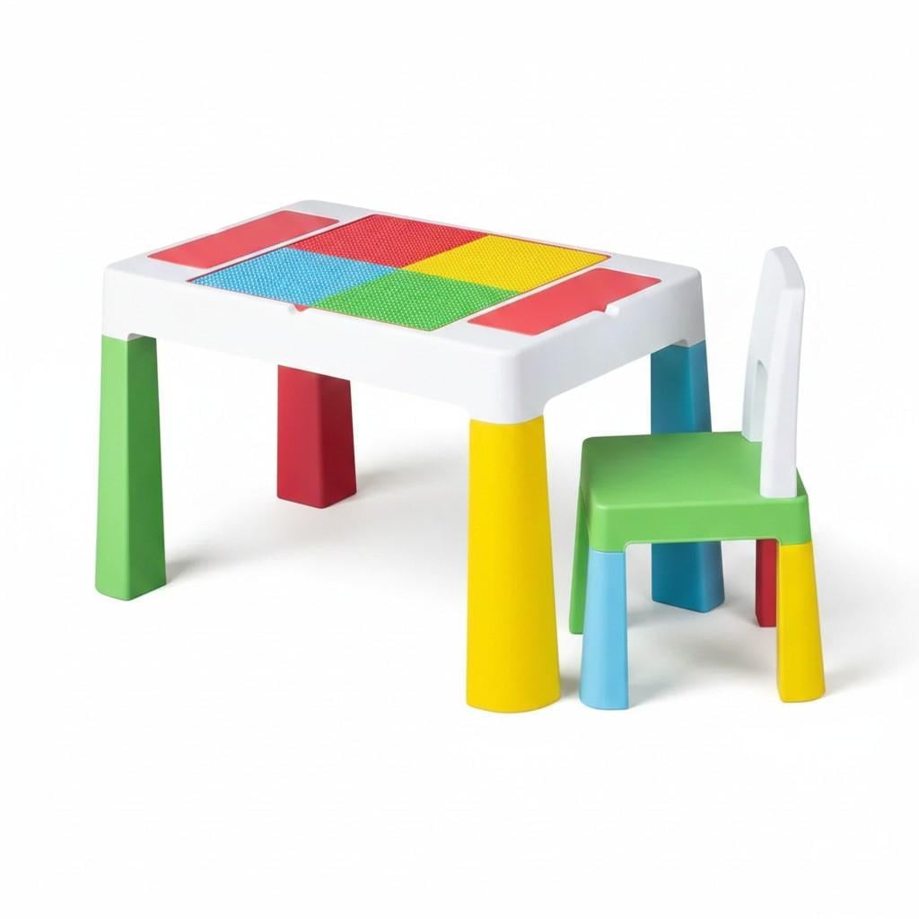 Детский столик со стулом игровой Tega Multifun MF-004-134 для рисования/письма/игры с конструктором (BO20262)