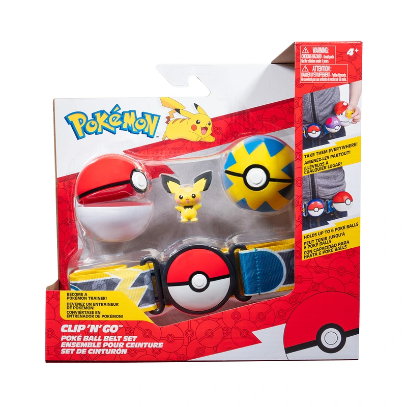 Ігровий набір POKEMON W15 ПОЯС З ПОКЕБОЛАМИ ПІЧУ пояс/2 покеболи/ігрова фігурка (21549)