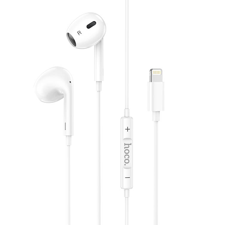 Навушники Hoco Lightning crystal earphones with mic M1 Max White (548879)