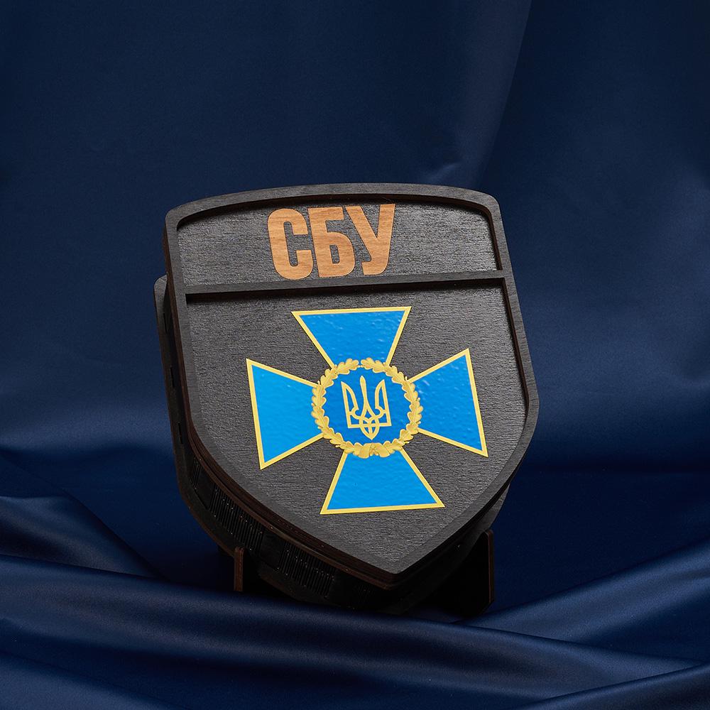 Подарочный набор рюмок с шевроном СБУ маленький (28421067) - фото 9 Подарочный набор рюмок с шевроном СБУ маленький (28421067) - фото 9