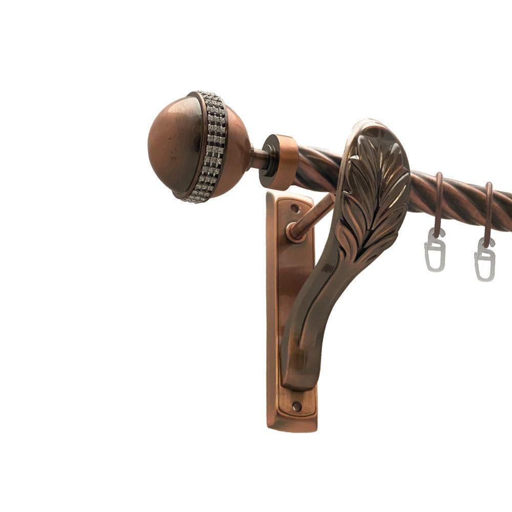 Карниз для штор Orvit Авея однорядний скручений 25 мм 160 см Антична мідь (00-00016334)