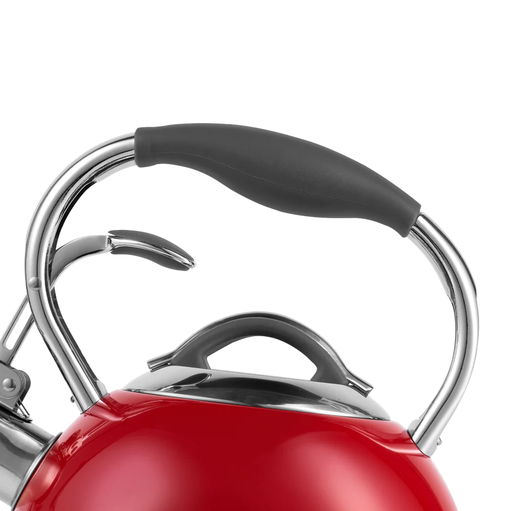 Чайник ретро Vintage Cuisine зі свистком Червоний - фото 5 Чайник ретро Vintage Cuisine зі свистком Червоний - фото 5