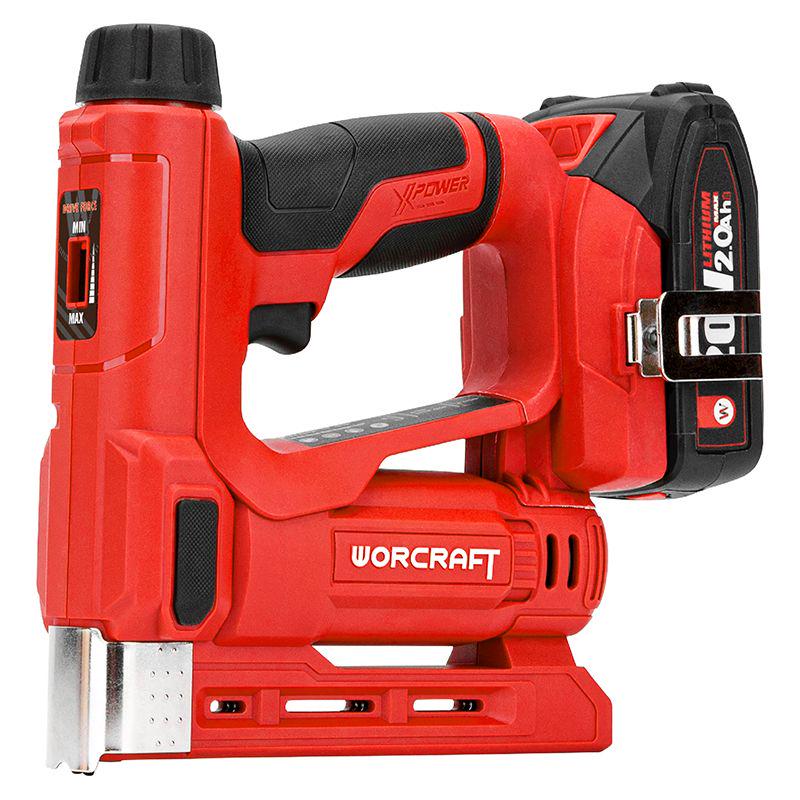 Цвяхозабивач акумуляторний комбінований Worcraft CNS‑S20LiC з акумулятором 2А і зарядне (43285)