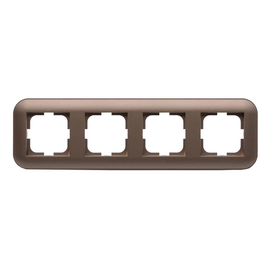 Рамка на 4 секции Loft Ovivo Electric Мокко/Черный