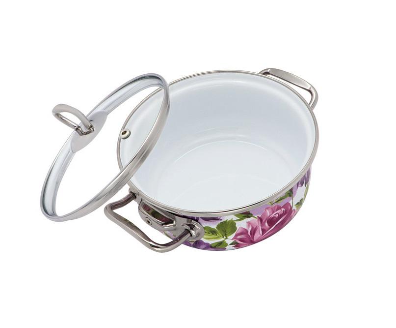 Каструля емальована Анжеліка 1,5 л (1154) - фото 2 Каструля емальована Анжеліка 1,5 л (1154) - фото 2