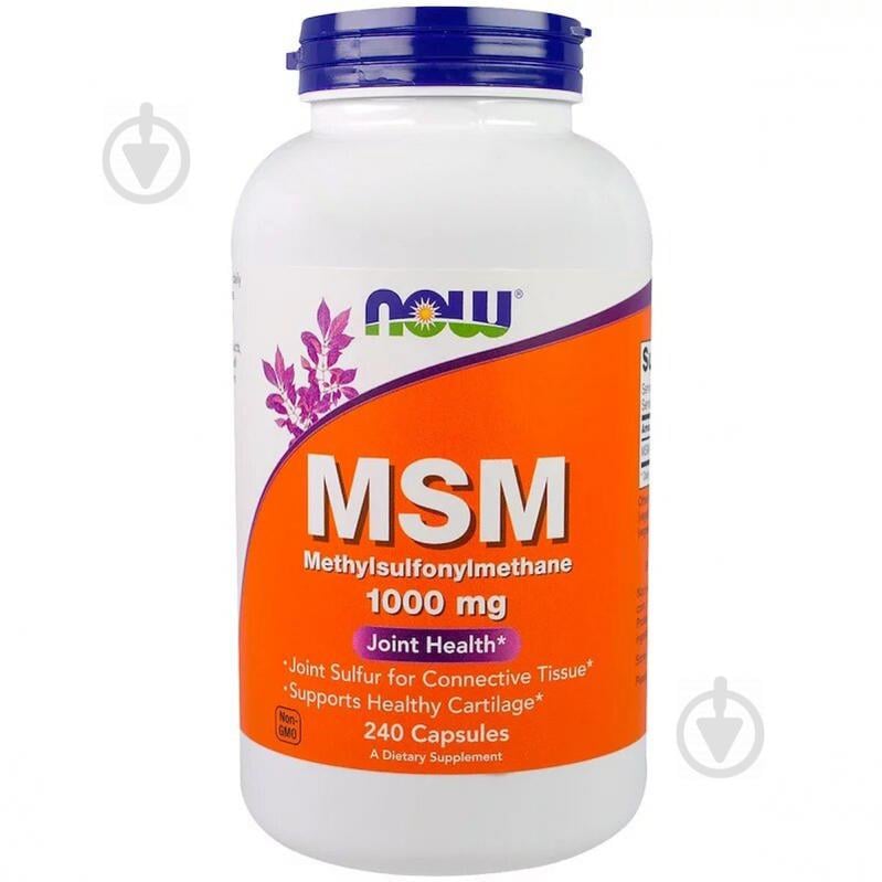 МСМ (Метилсульфонінметан), Now Foods, MSM, 1000 mg, 240 Capsules