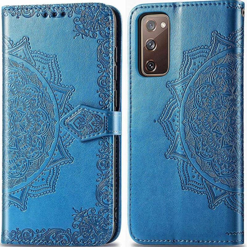 Шкіряний чохол (книжка) Art Case з візитниці для Samsung Galaxy S20 FE Синій