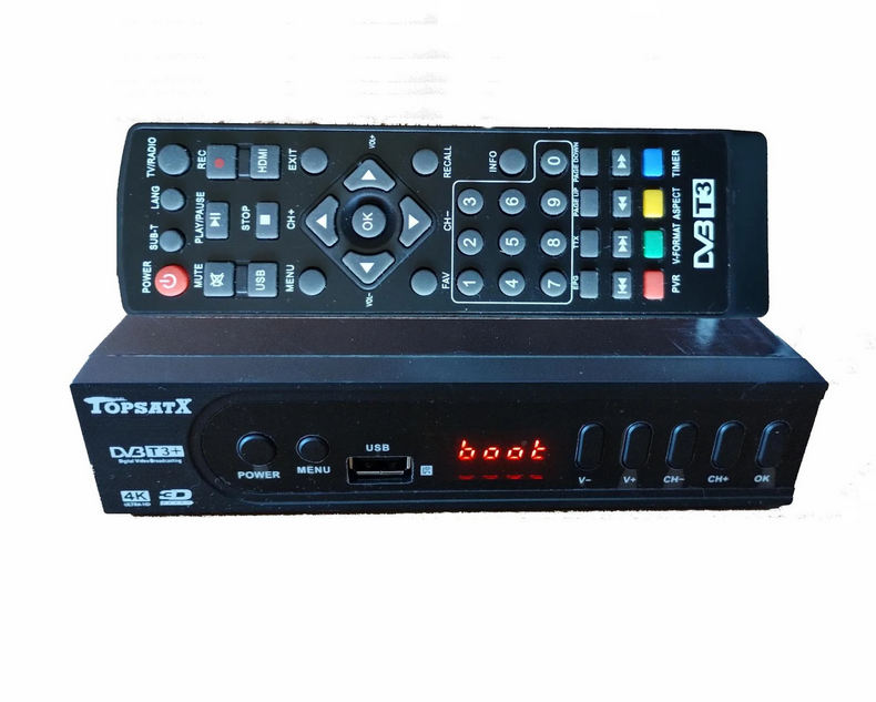 Тюнер Topsat T3+ 727 DVB-T2 приемник с PVR записью TimeShift LED-дисплей и кнопки управления/корпус металл Тюнер Topsat T3+ 727 DVB-T2 приемник с PVR записью TimeShift LED-дисплей и кнопки управления/корпус металл