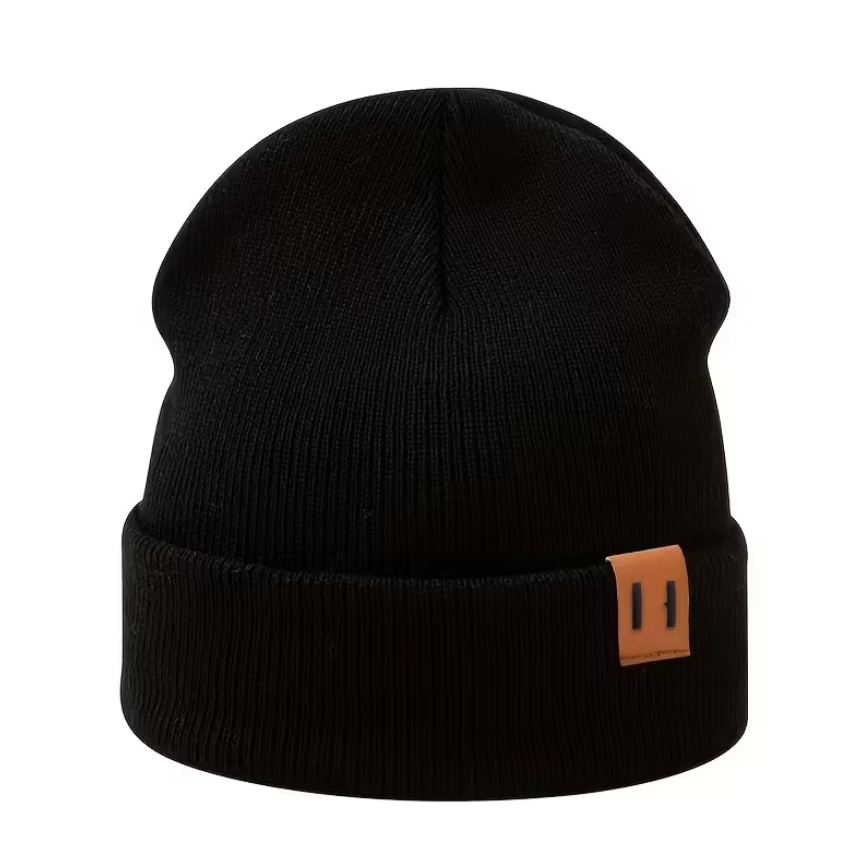 Шапка теплая классическая бини Черный (ШЧК566)