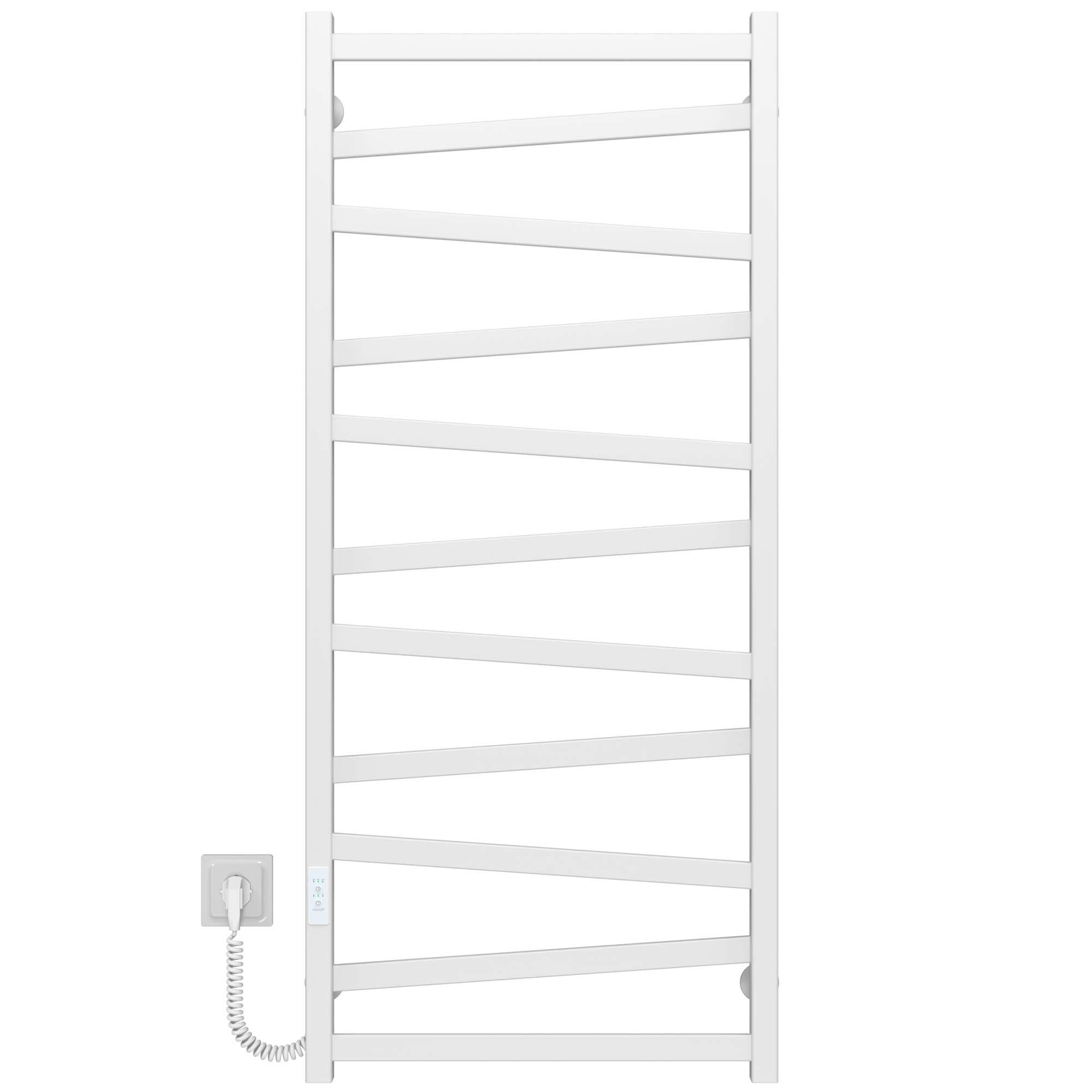 Полотенцесушитель электрический Deffi Alpha П11 WD04 левое подключение нержавеющая сталь 500х1200 мм Белый (A.AL.120.50.11.E.W.L.4)
