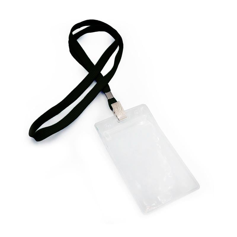 Бейдж Ardix на шнурке с клипсой 90 см 114х67 мм 20 шт. Черный (07-037-1-BK)