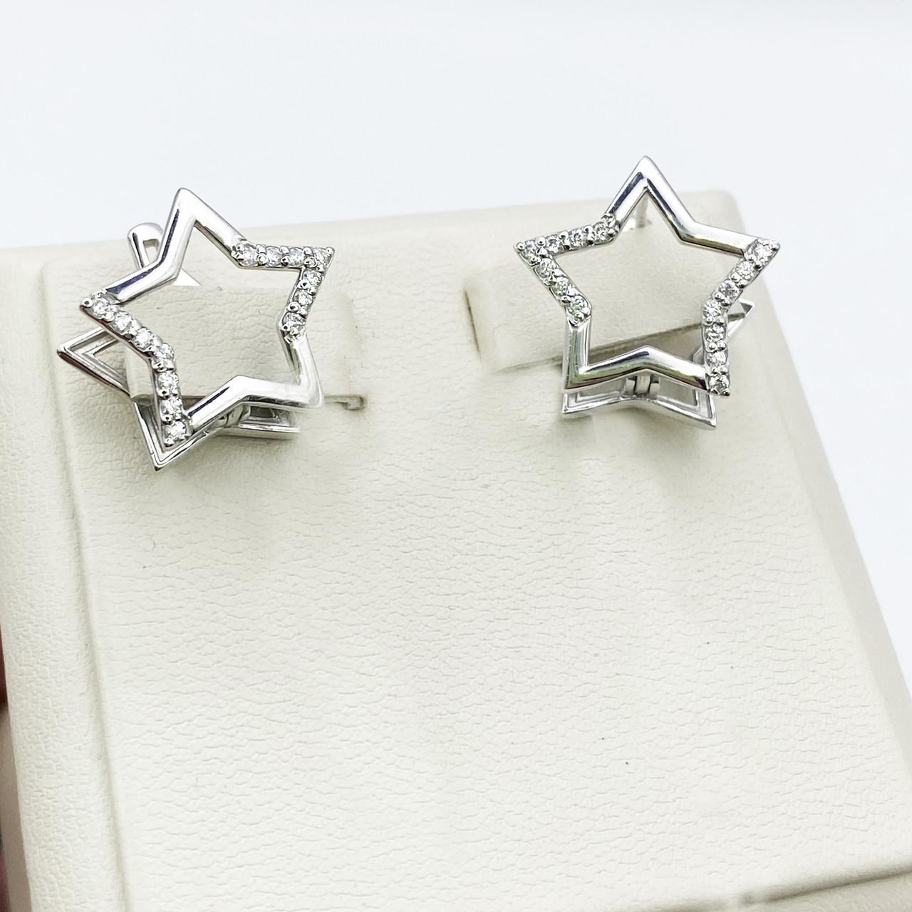 Серьги серебряные Гемма с фианитом 3,57 г (2152678658)